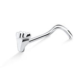 Foot Silver Curved Nose Stud NSKB-87